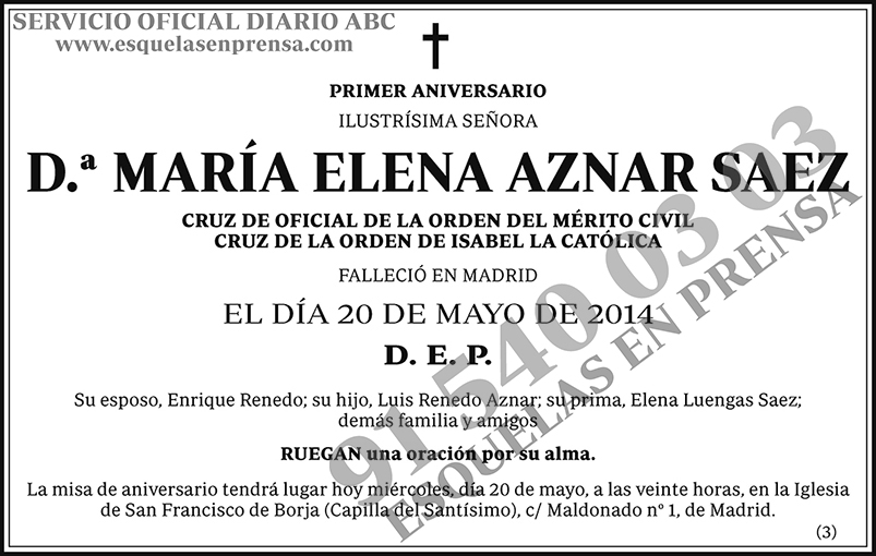 María Elena Aznar Saez